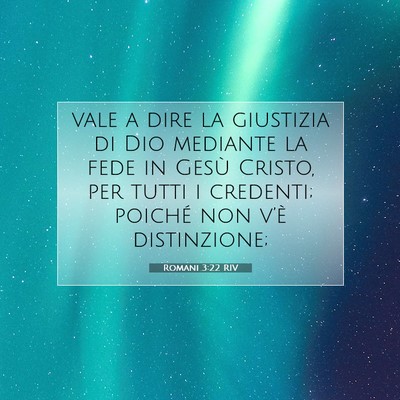 Romani 3:22 RIV Immagine del Versetto della Bibbia