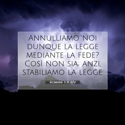 Romani 3:31 RIV Immagine del Versetto della Bibbia