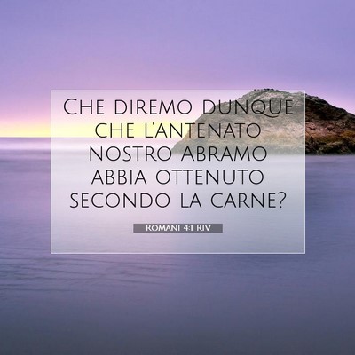 Romani 4:1 RIV Immagine del Versetto della Bibbia