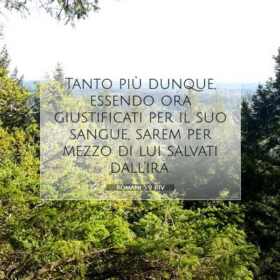 Romani 5:9 RIV Immagine del Versetto della Bibbia