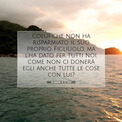 Romani 8:32 RIV Immagine del Versetto della Bibbia