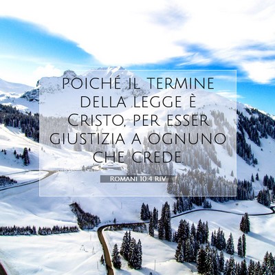 Romani 10:4 Versetto della Bibbia Spiegato