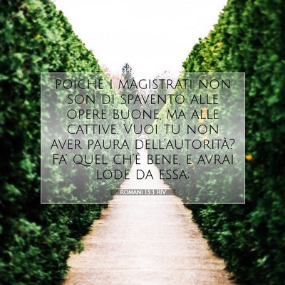 Romani 13:3 Versetto della Bibbia Spiegato