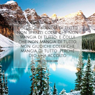 Romani 14:3 RIV Immagine del Versetto della Bibbia