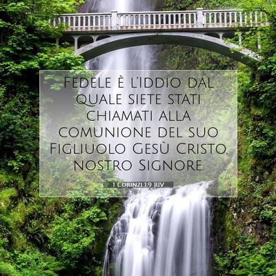 1 Corinzi 1:9 RIV Immagine del Versetto della Bibbia