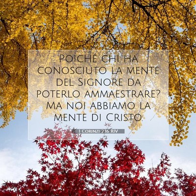 1 Corinzi 2:16 Versetto della Bibbia Spiegato
