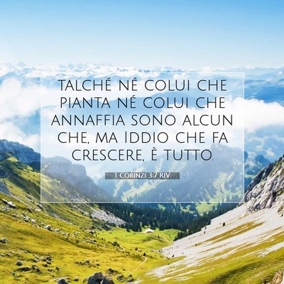 1 Corinzi 3:7 Versetto della Bibbia Spiegato