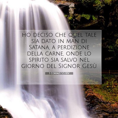 1 Corinzi 5:5 Versetto della Bibbia Spiegato