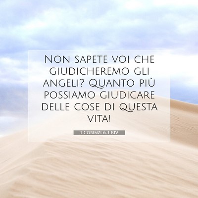 1 Corinzi 6:3 Versetto della Bibbia Spiegato