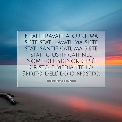 1 Corinzi 6:11 RIV Immagine del Versetto della Bibbia