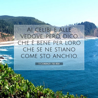 1 Corinzi 7:8 RIV Immagine del Versetto della Bibbia