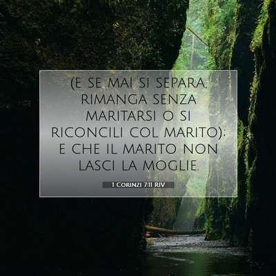 1 Corinzi 7:11 Versetto della Bibbia Spiegato