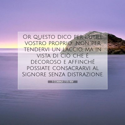 1 Corinzi 7:35 Versetto della Bibbia Spiegato
