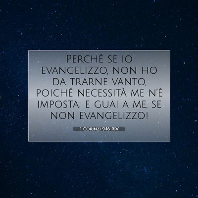 1 Corinzi 9:16 Versetto della Bibbia Spiegato