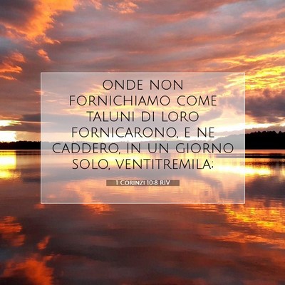 1 Corinzi 10:8 Versetto della Bibbia Spiegato
