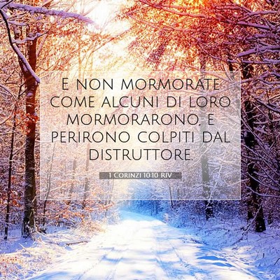 1 Corinzi 10:10 Versetto della Bibbia Spiegato