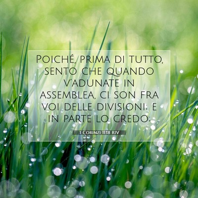 1 Corinzi 11:18 Versetto della Bibbia Spiegato
