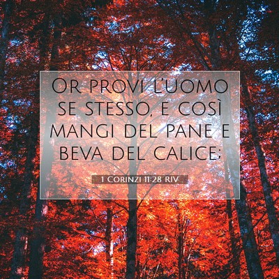 1 Corinzi 11:28 Versetto della Bibbia Spiegato