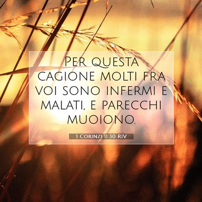 1 Corinzi 11:30 Versetto della Bibbia Spiegato