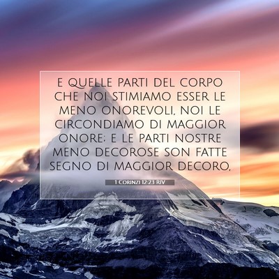 1 Corinzi 12:23 Versetto della Bibbia Spiegato