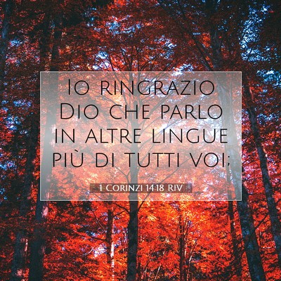 1 Corinzi 14:18 RIV Immagine del Versetto della Bibbia