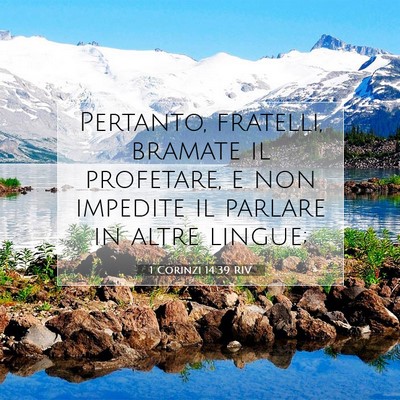 1 Corinzi 14:39 RIV Immagine del Versetto della Bibbia