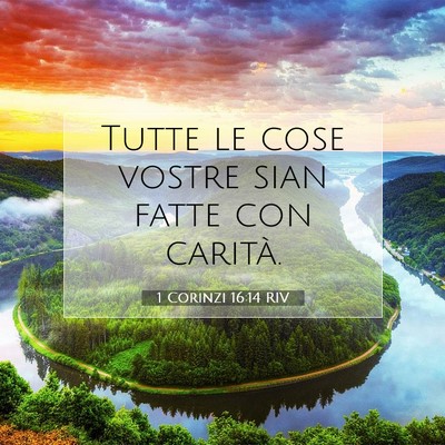 1 Corinzi 16:14 RIV Immagine del Versetto della Bibbia