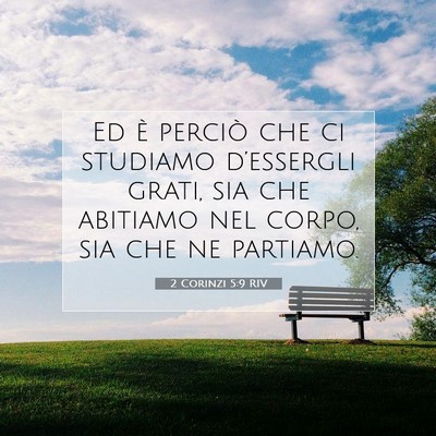 2 Corinzi 5:9 RIV Immagine del Versetto della Bibbia