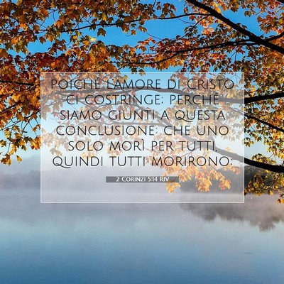 2 Corinzi 5:14 RIV Immagine del Versetto della Bibbia