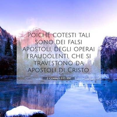 2 Corinzi 11:13 RIV Immagine del Versetto della Bibbia