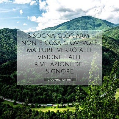 2 Corinzi 12:1 RIV Immagine del Versetto della Bibbia
