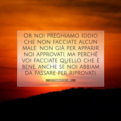 2 Corinzi 13:7 Versetto della Bibbia Spiegato