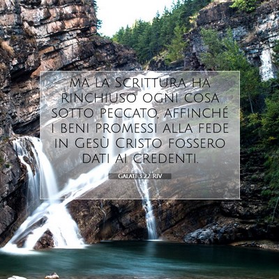 Galati 3:22 RIV Immagine del Versetto della Bibbia