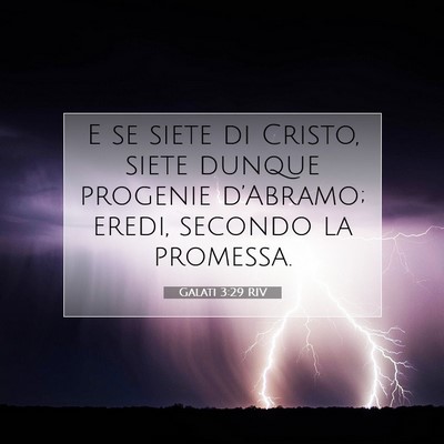 Galati 3:29 RIV Immagine del Versetto della Bibbia