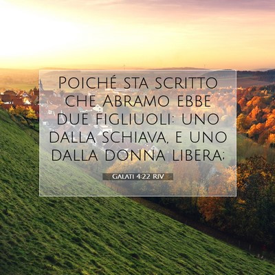 Galati 4:22 Versetto della Bibbia Spiegato