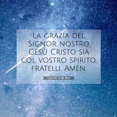 Galati 6:18 RIV Immagine del Versetto della Bibbia