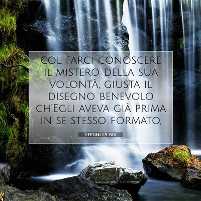 Efesini 1:9 RIV Immagine del Versetto della Bibbia