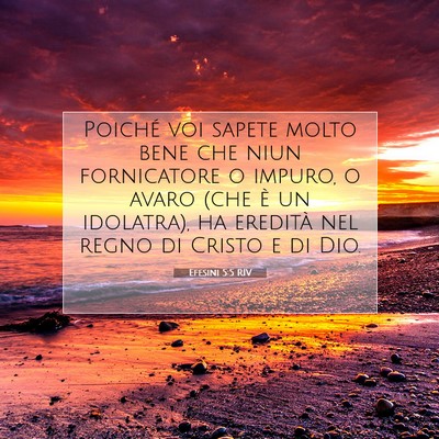 Efesini 5:5 RIV Immagine del Versetto della Bibbia