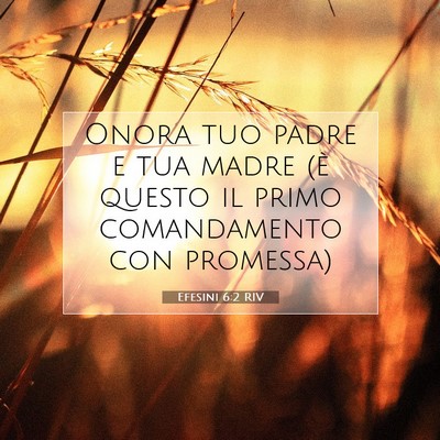 Efesini 6:2 RIV Immagine del Versetto della Bibbia