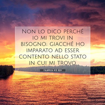 Filippesi 4:11 RIV Immagine del Versetto della Bibbia