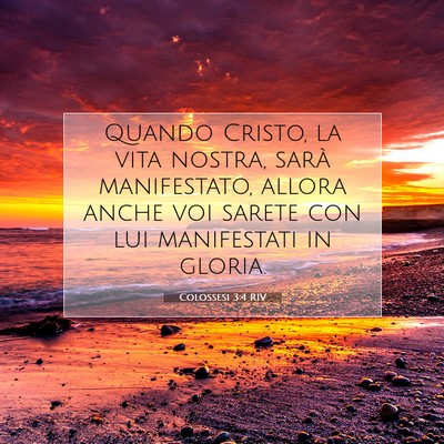 Colossesi 3:4 RIV Immagine del Versetto della Bibbia