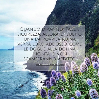 1 Tessalonicesi 5:3 RIV Immagine del Versetto della Bibbia