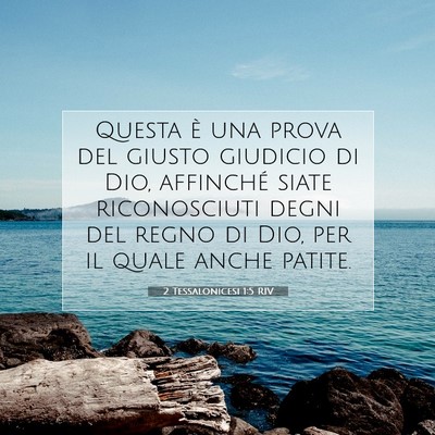 2 Tessalonicesi 1:5 Versetto della Bibbia Spiegato