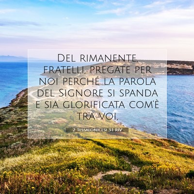 2 Tessalonicesi 3:1 Versetto della Bibbia Spiegato