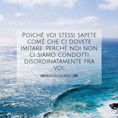 2 Tessalonicesi 3:7 Versetto della Bibbia Spiegato
