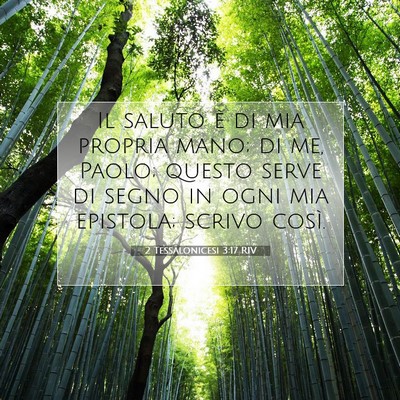 2 Tessalonicesi 3:17 Versetto della Bibbia Spiegato