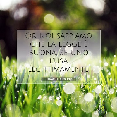 1 Timoteo 1:8 Versetto della Bibbia Spiegato