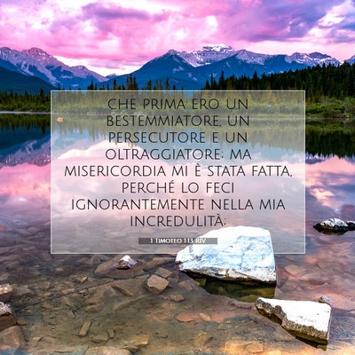 1 Timoteo 1:13 Versetto della Bibbia Spiegato