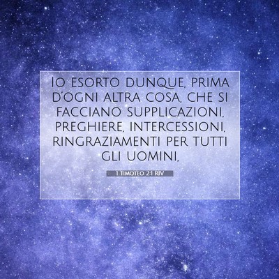 1 Timoteo 2:1 RIV Immagine del Versetto della Bibbia