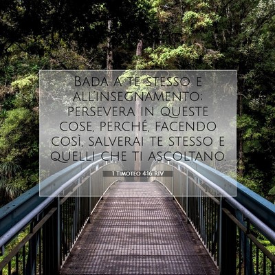 1 Timoteo 4:16 Versetto della Bibbia Spiegato